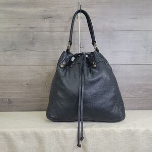 Lucky Brand Black Leather Women's Hobo Shoulder Bag Handbag